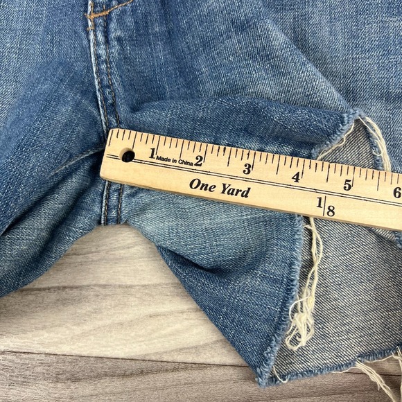 Joe's Jeans Shorts Women 31 Blue Denim 100% Cotton Frayed Hem Embroidered Beachy - Picture 16 of 16